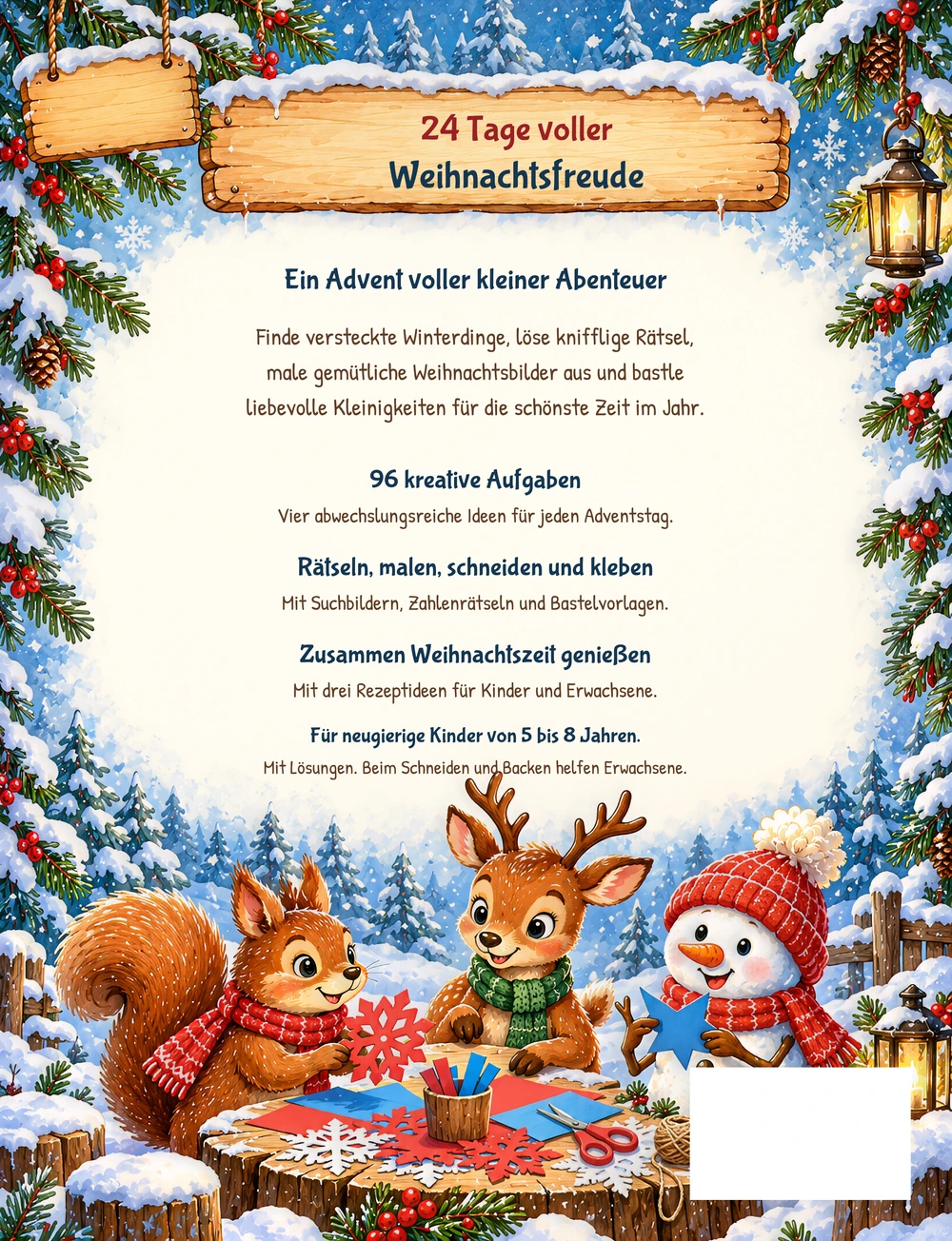 Originalrückseite von 24 kreative Weihnachtstage.