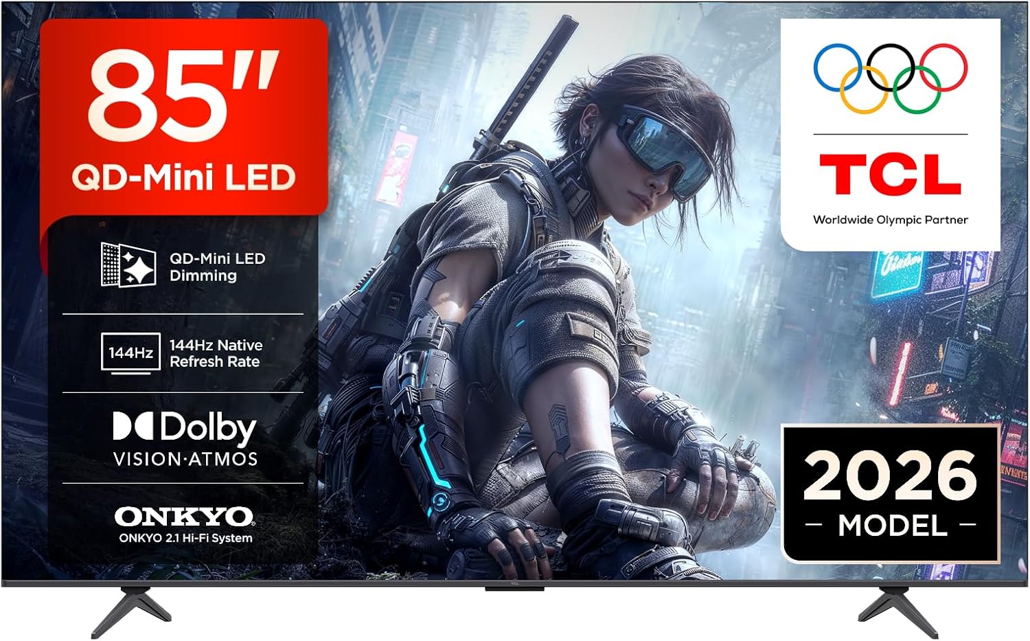 TCL 85T8D · 85 Zoll – Produktfoto aus dem Amazon-Angebot